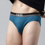 Men Brown & Blue Pack Of 2 Solid Cotton Briefs